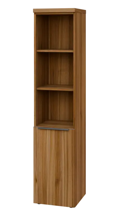 SIN 5 - 4DN3 kancelářská skříň, 1-dveřová/nika, levá, 1820x400x400, ořech světlý